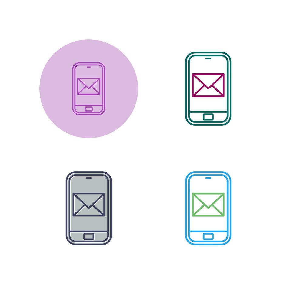 smartphone mail vector icoon