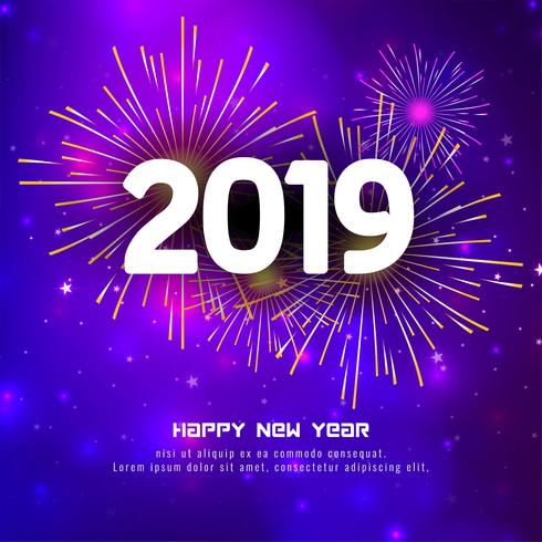 Gelukkige Nieuwjaar 2019 elegante achtergrond vector