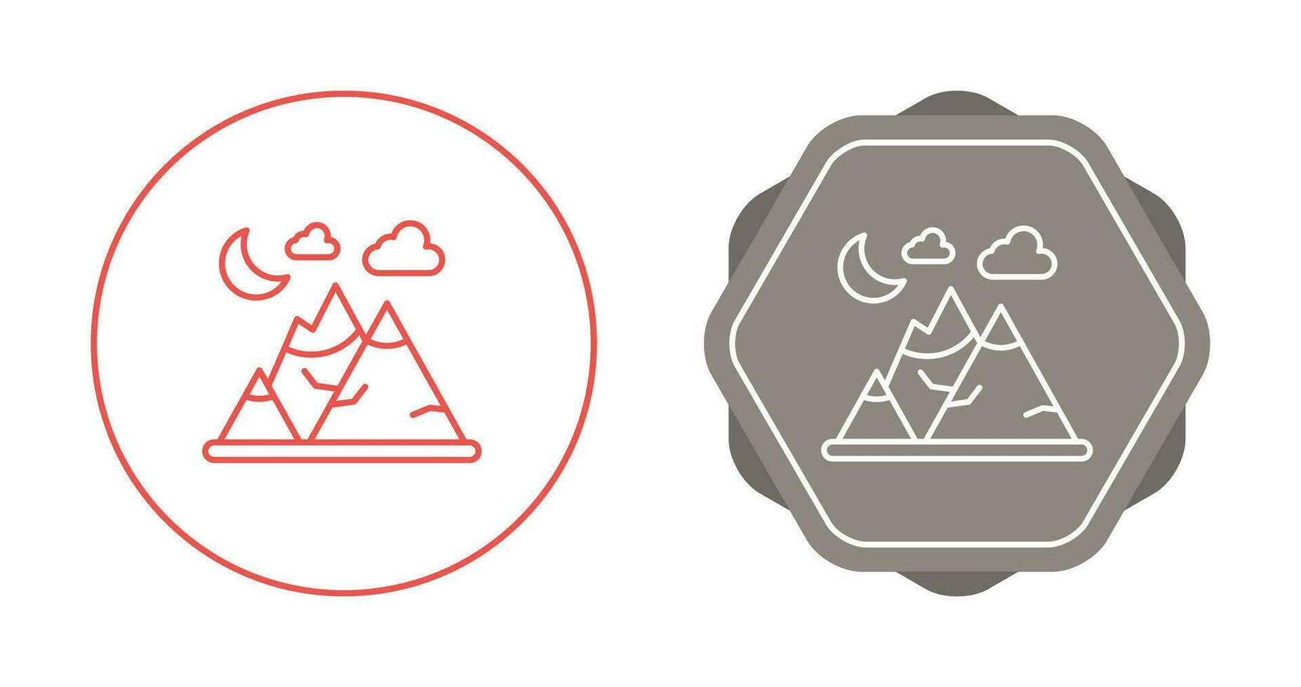 berg vector pictogram