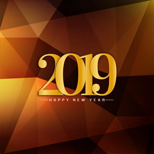 Abstracte moderne nieuwe jaar 2019 decoratieve achtergrond vector