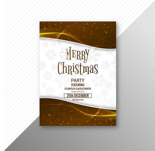 Merry christmas viering kaart brochure sjabloon vector