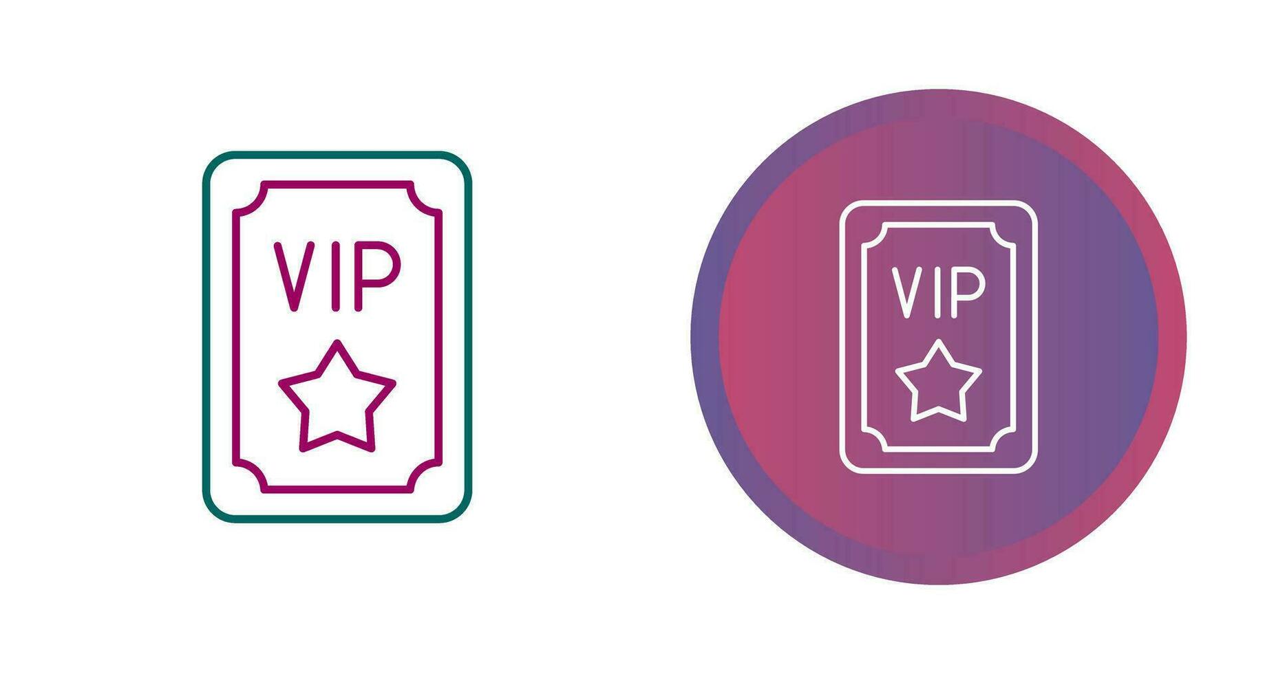 vip voorbij gaan aan vector icoon