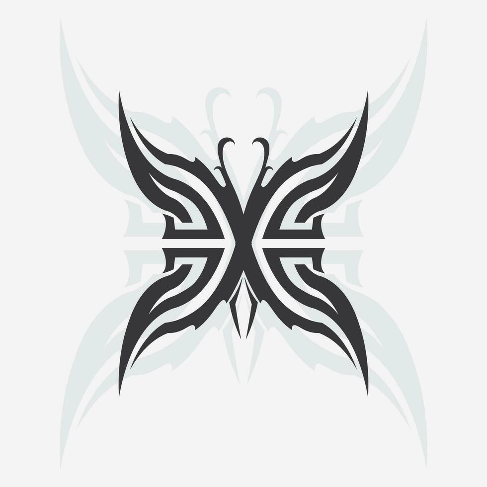 zwart tribal vector logo ontwerp icoon en teken tribal