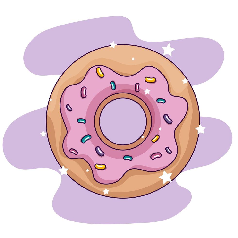 heerlijke zoete donut bakkerij icoon vector