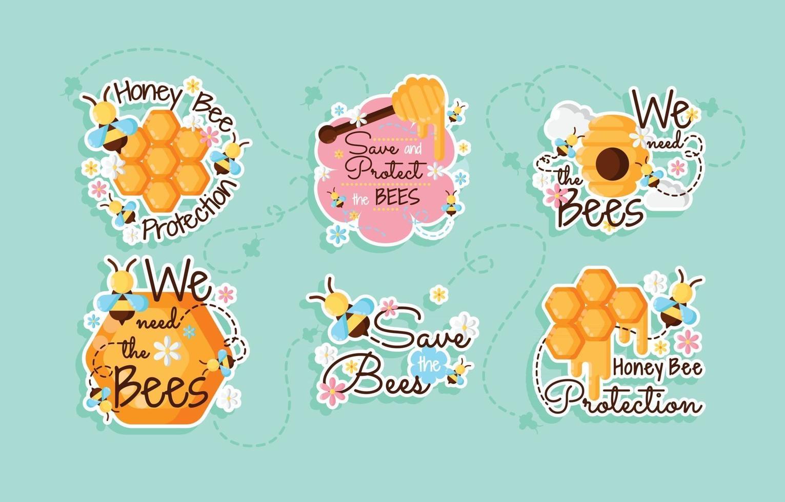 honingbij bescherming sticker vector