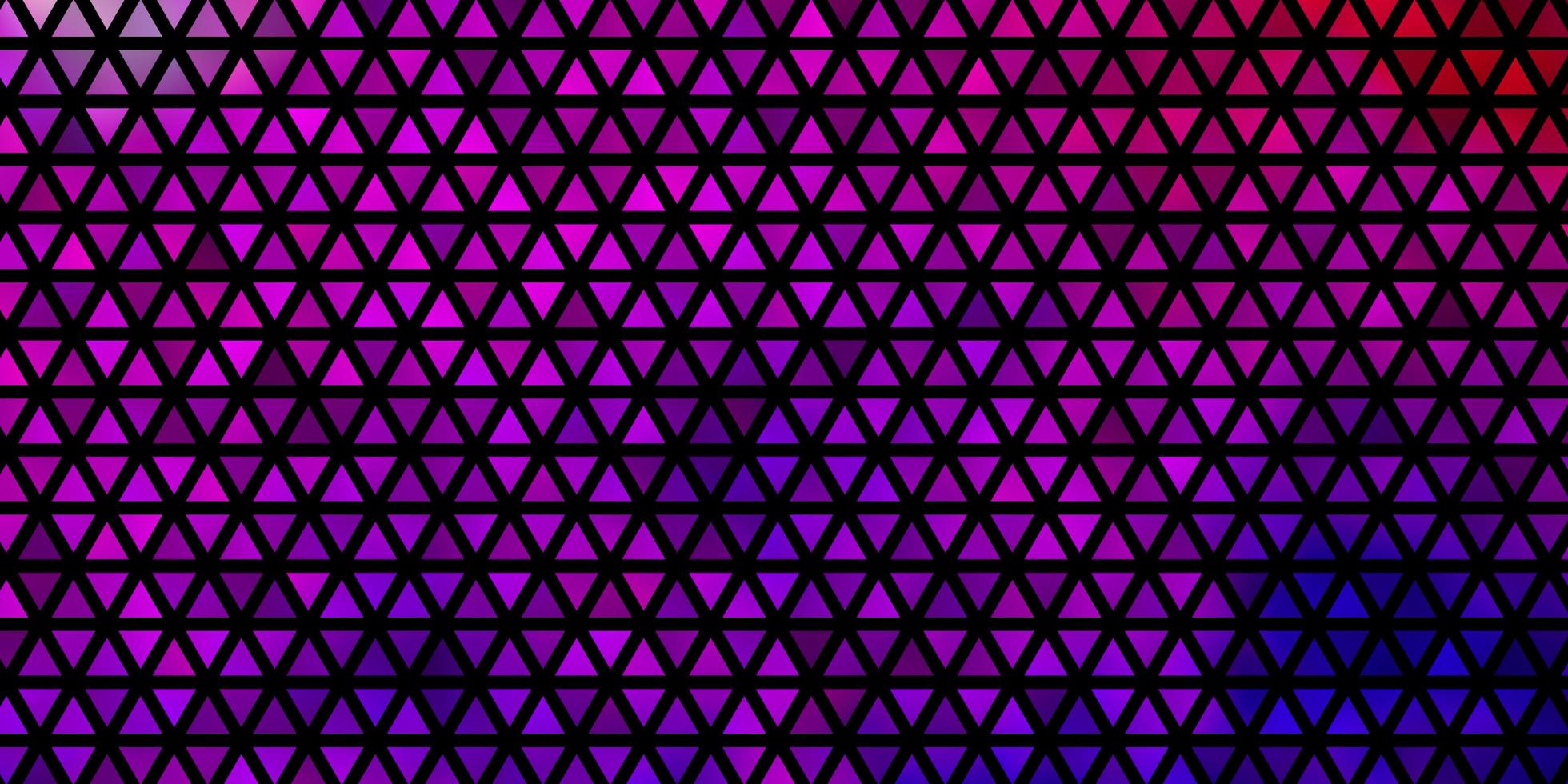 lichtpaarse roze vectorlay-out met lijnendriehoeken vector