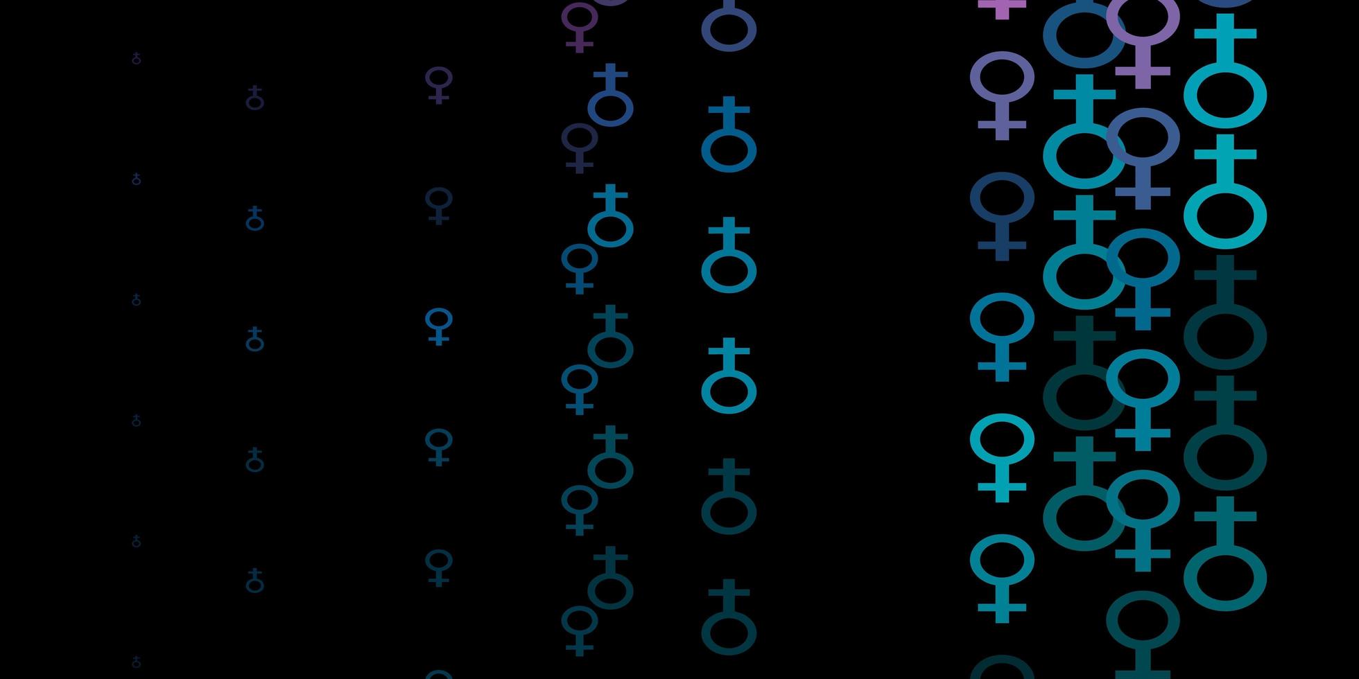 donkerblauwe rode vectorachtergrond met symbolen van de vrouwenmacht vector