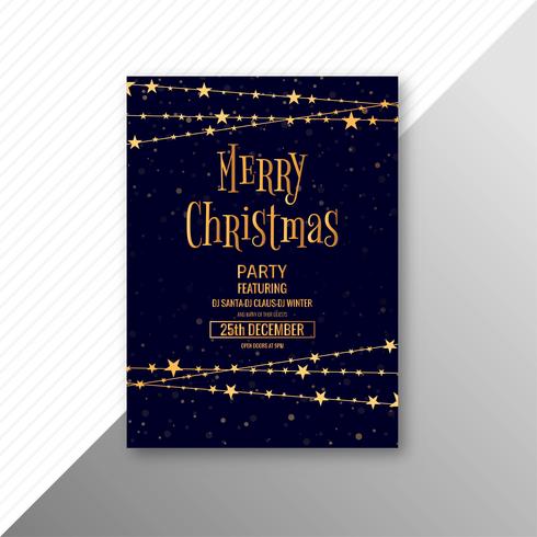 Merry christmas viering kaart brochure sjabloon vector