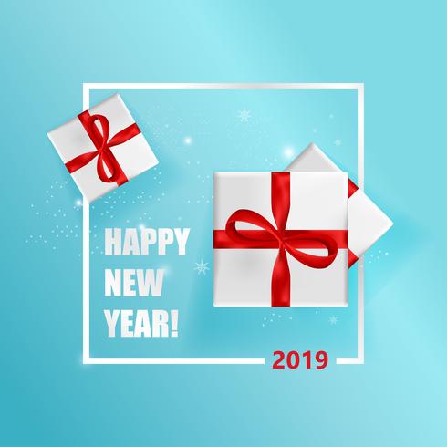 New Years wenskaart vectorillustratie vector