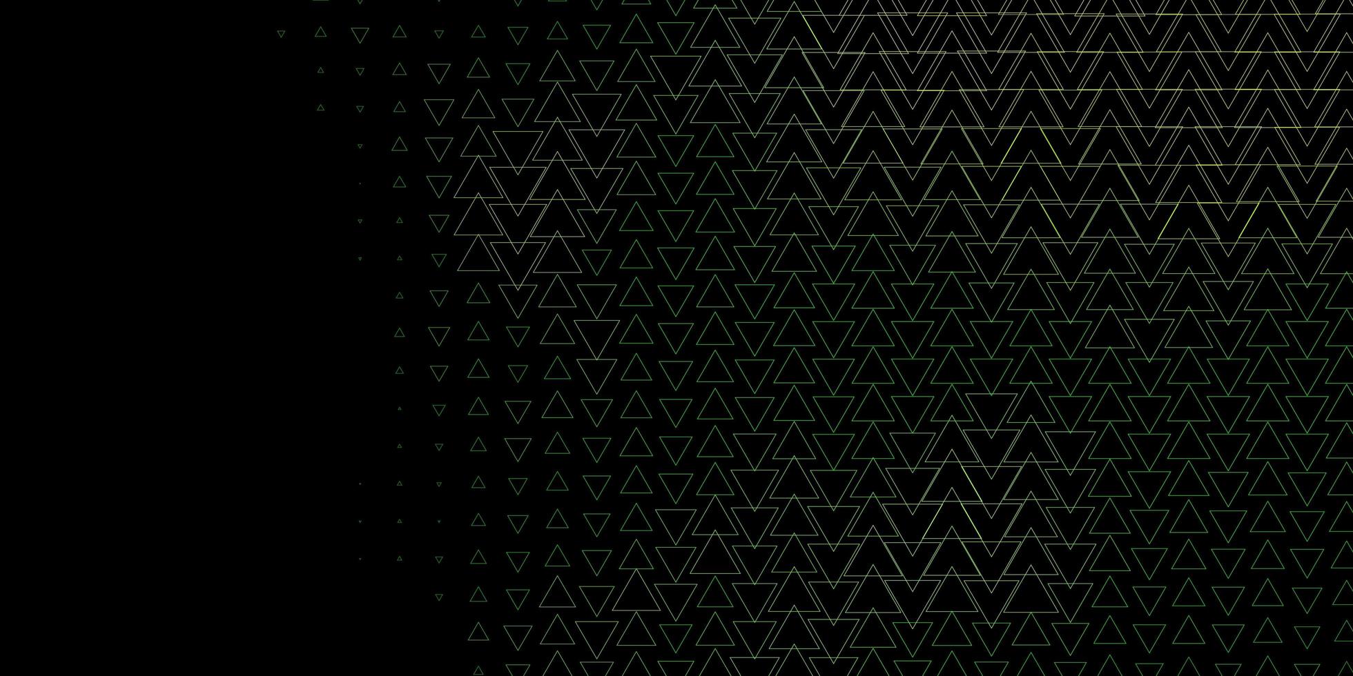 donkergroen gele vectorlay-out met lijnen driehoeken vector