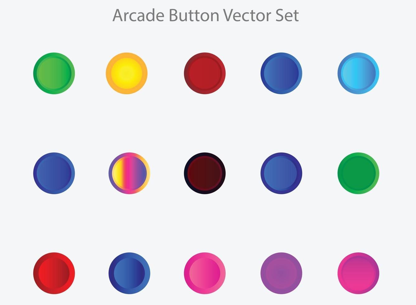 heldere arcade knoppen vector set