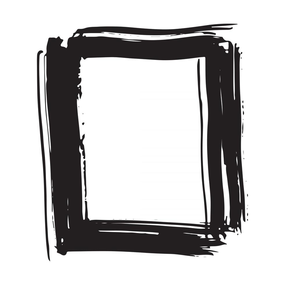 rond frame, grunge getextureerd handgetekend element, vectorillustratie vector