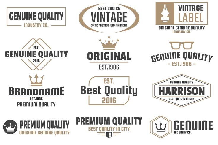 Vintage Retro Vector Logo voor banner