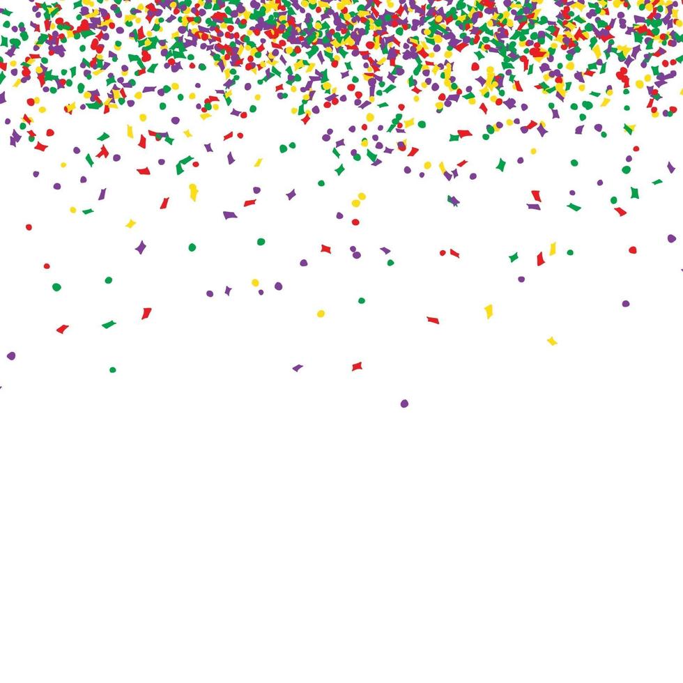 confetti veel kleurrijke stukken, vectorillustratie geïsoleerd op een witte achtergrond vector