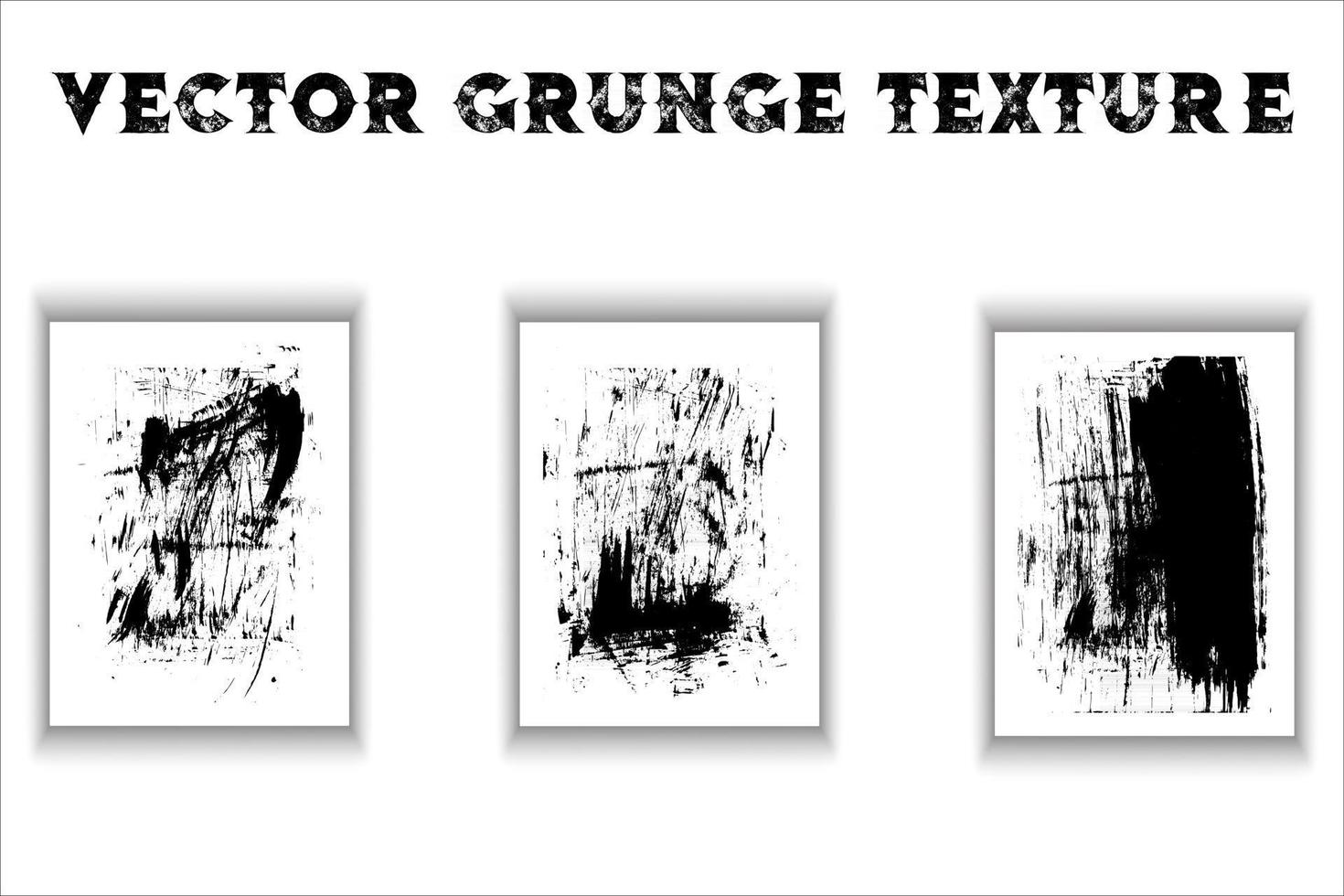 set van grunge texturen vector