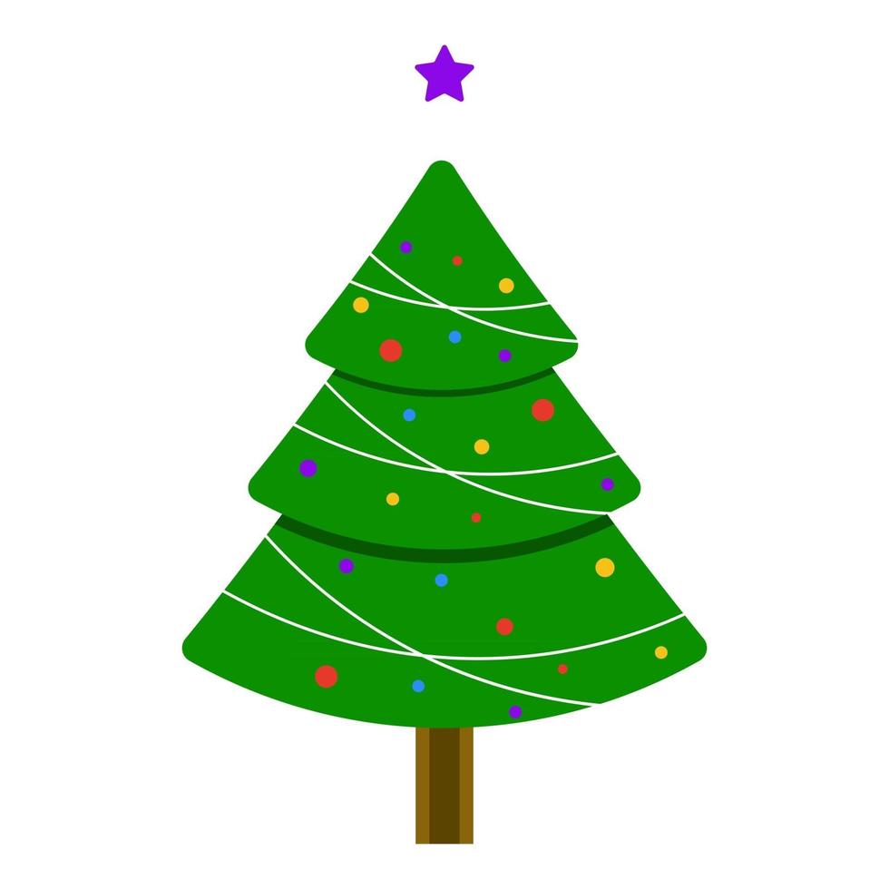 decoratieve kerstboom vector