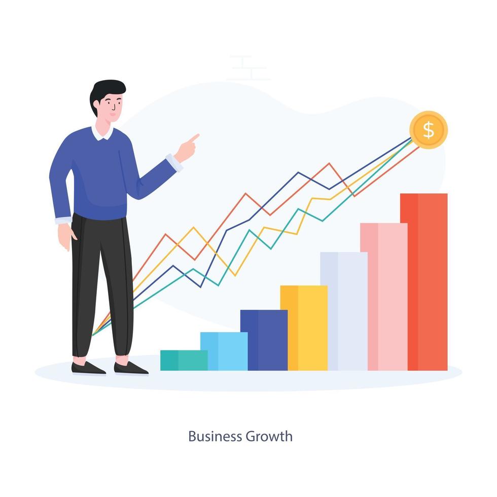 zakelijke groeibalken vector