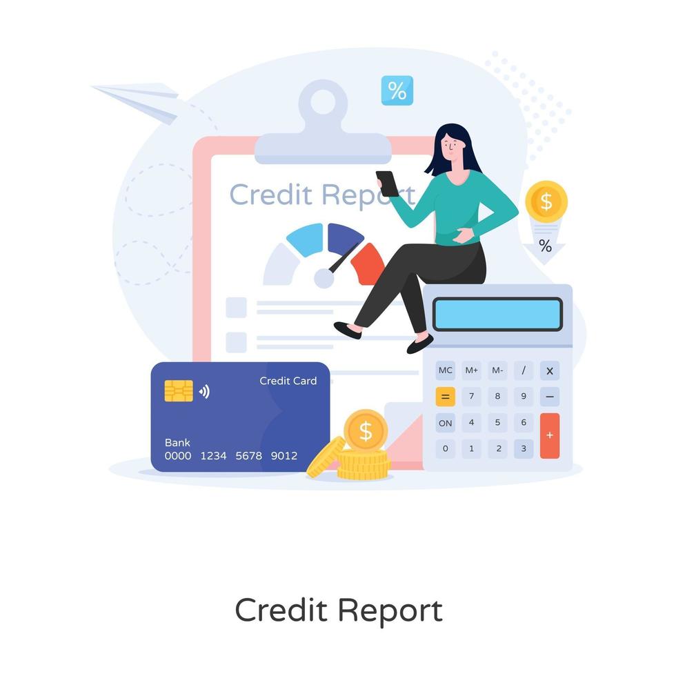 creatief kredietrapport vector