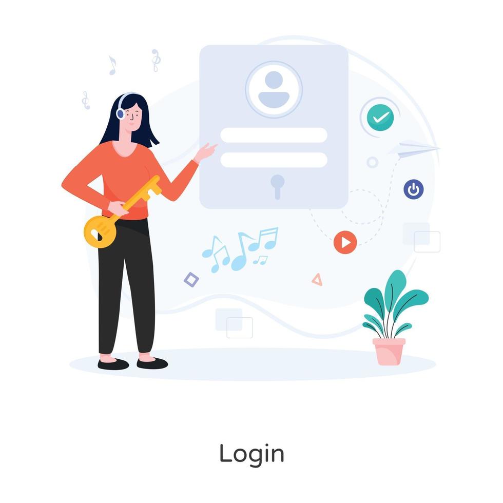 profiel login stijl vector