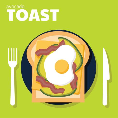 avocado toast vector ontwerp