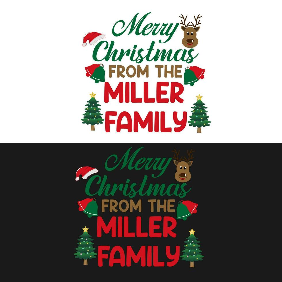 Kerstmis t shirt. vrolijk Kerstmis van de molenaar familie vector