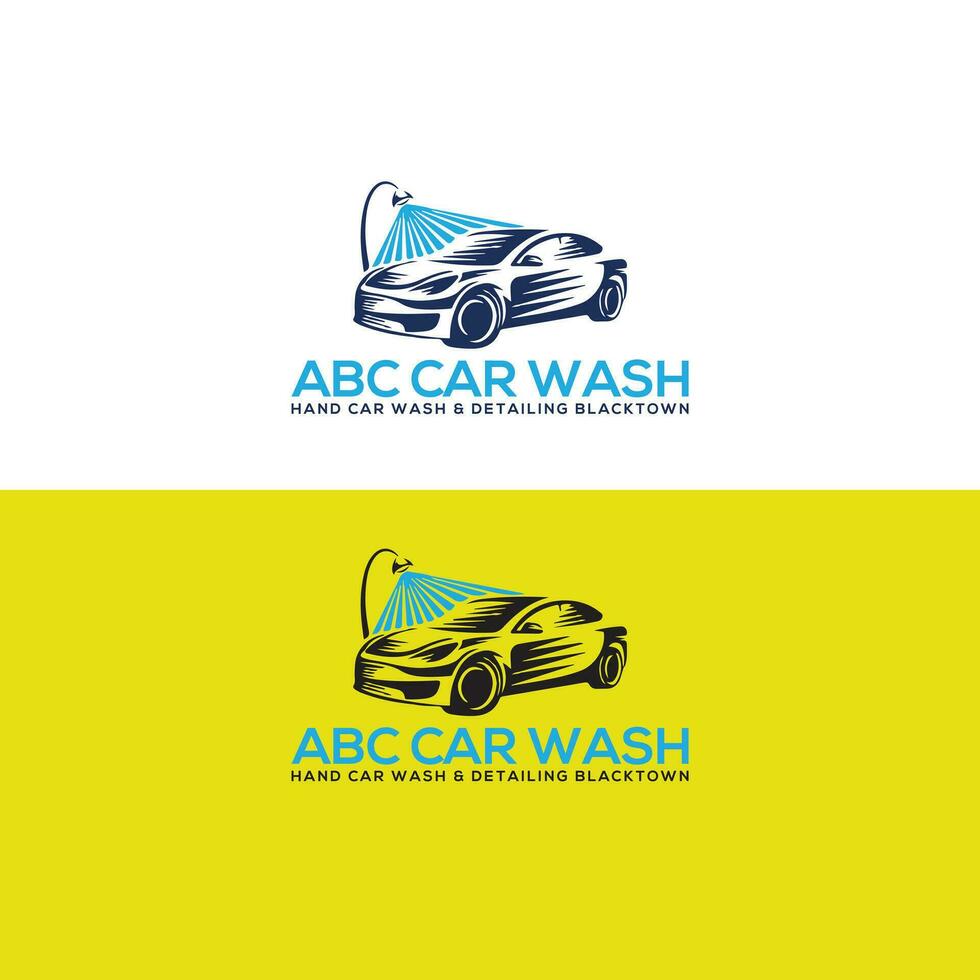 logo auto wassen Aan donker achtergrond. vector