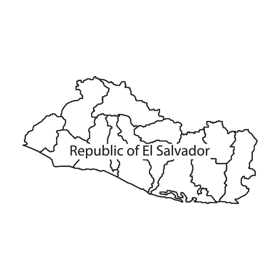 republiek van el Salvador kaart icoon vector