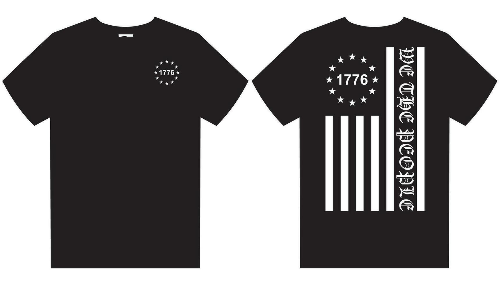 wij de mensen 1776 Amerikaans vlag t-shirt ontwerp vector