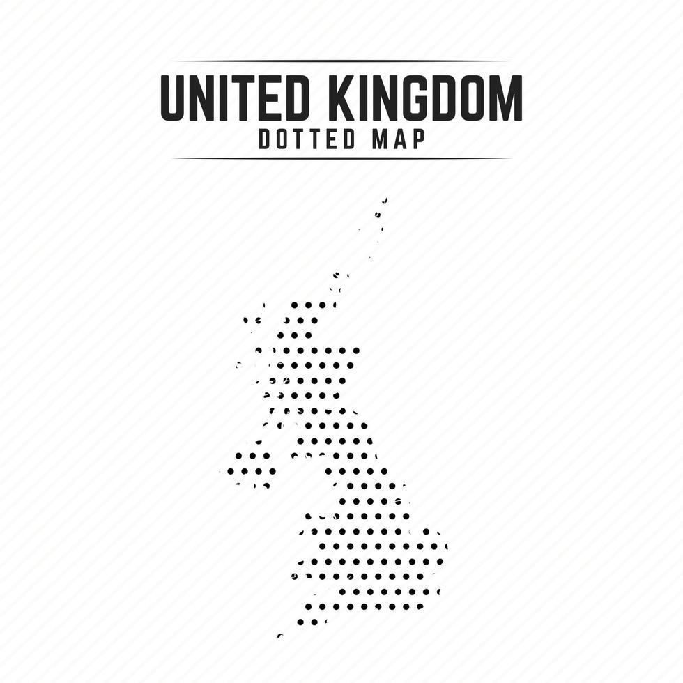 gestippelde kaart van het verenigd koninkrijk vector
