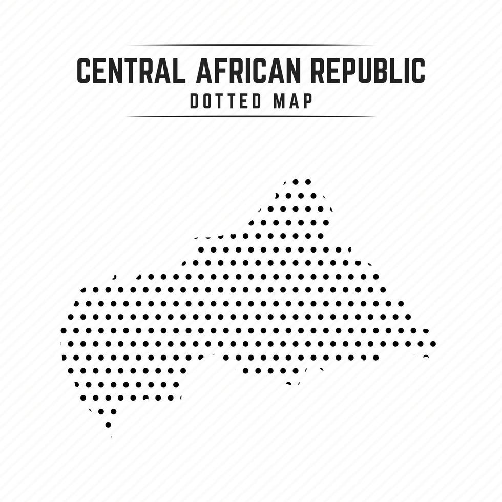 gestippelde kaart van Centraal-Afrikaanse Republiek vector