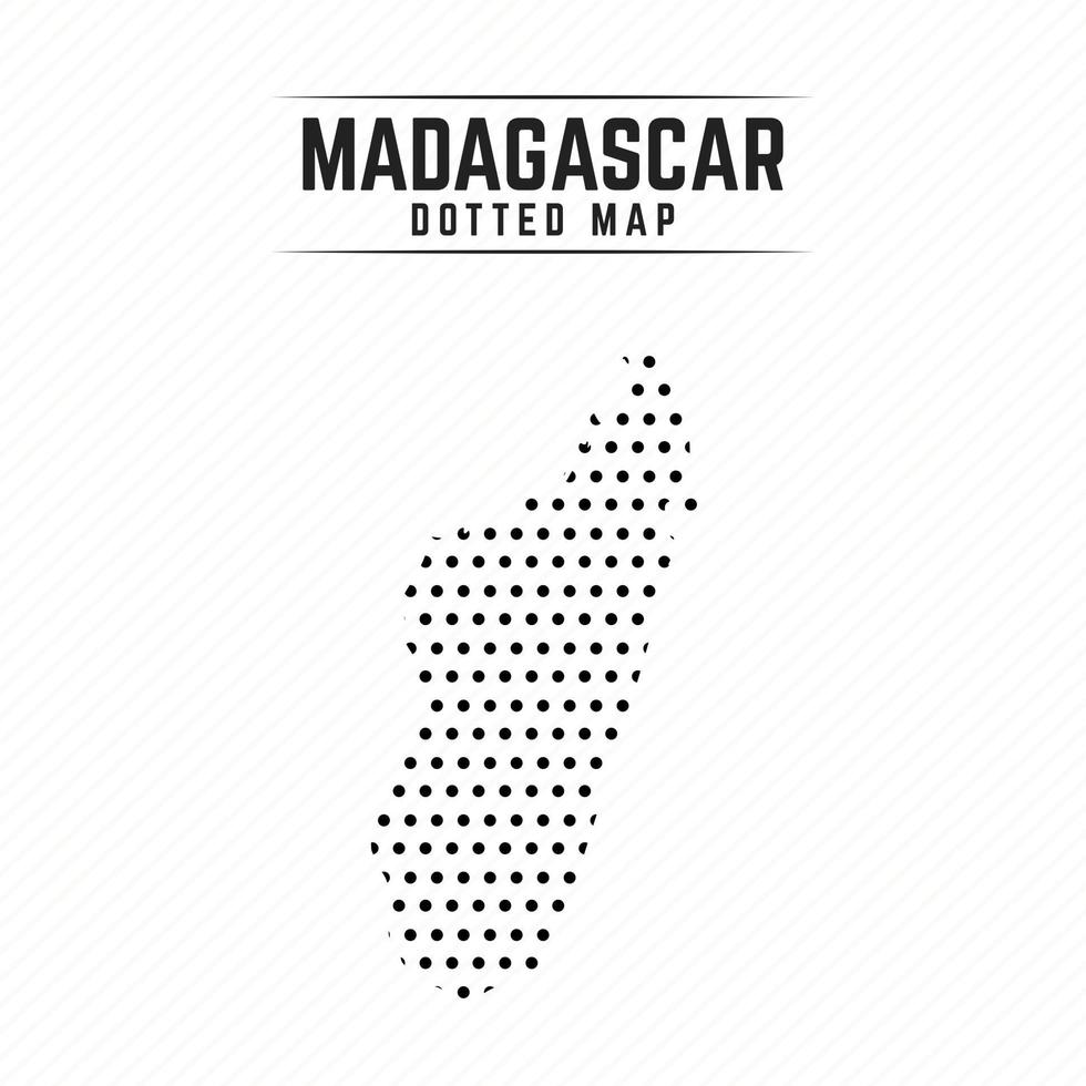 gestippelde kaart van madagascar vector