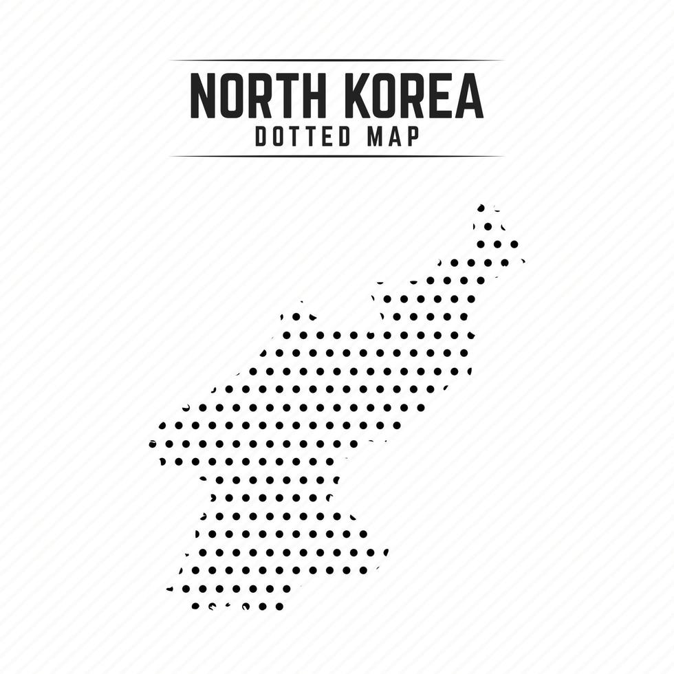gestippelde kaart van noord-korea vector
