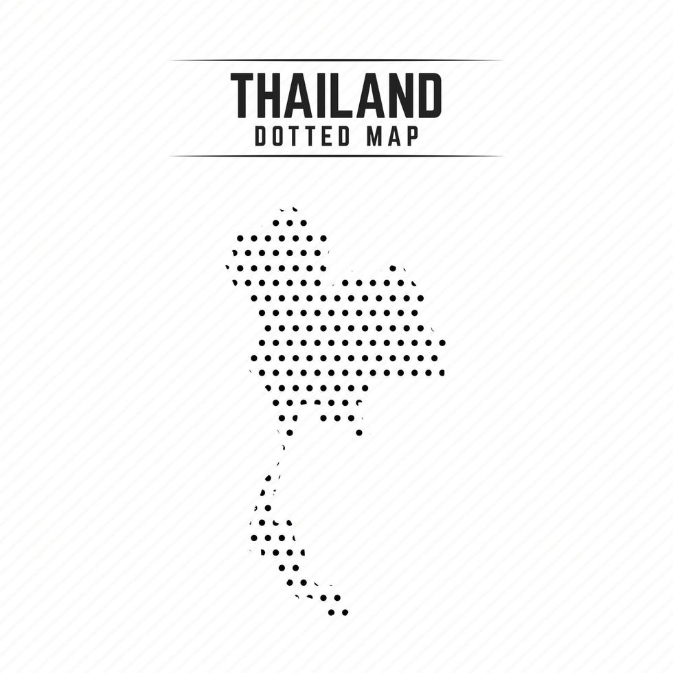 gestippelde kaart van thailand vector