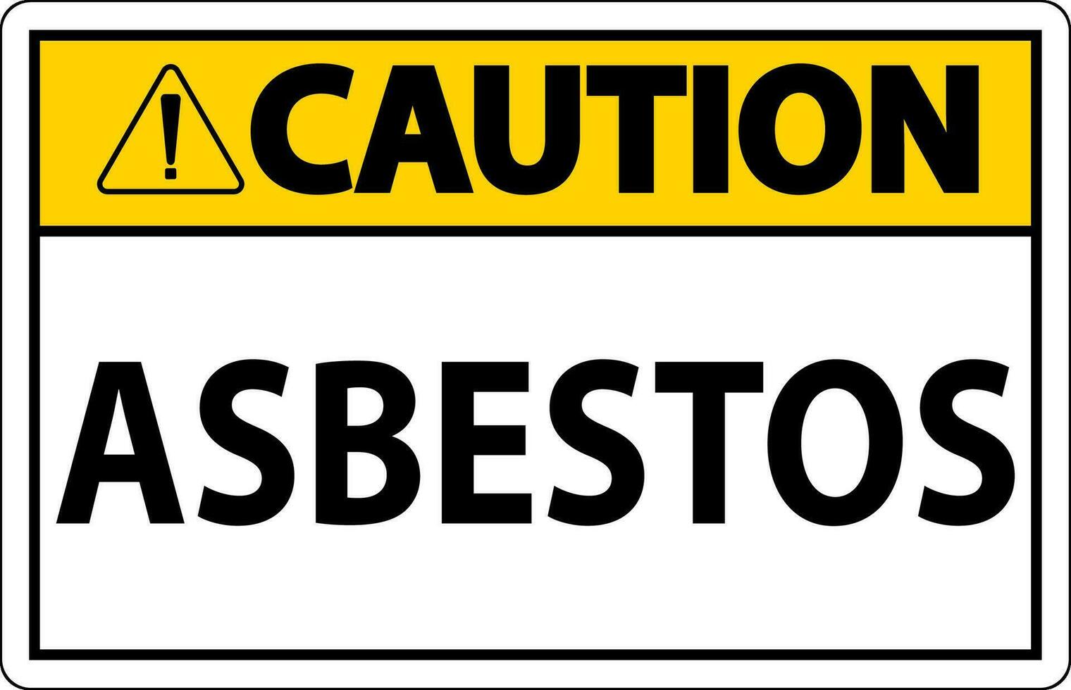 asbest voorzichtigheid tekens asbest risico Oppervlakte geautoriseerd personeel enkel en alleen vector