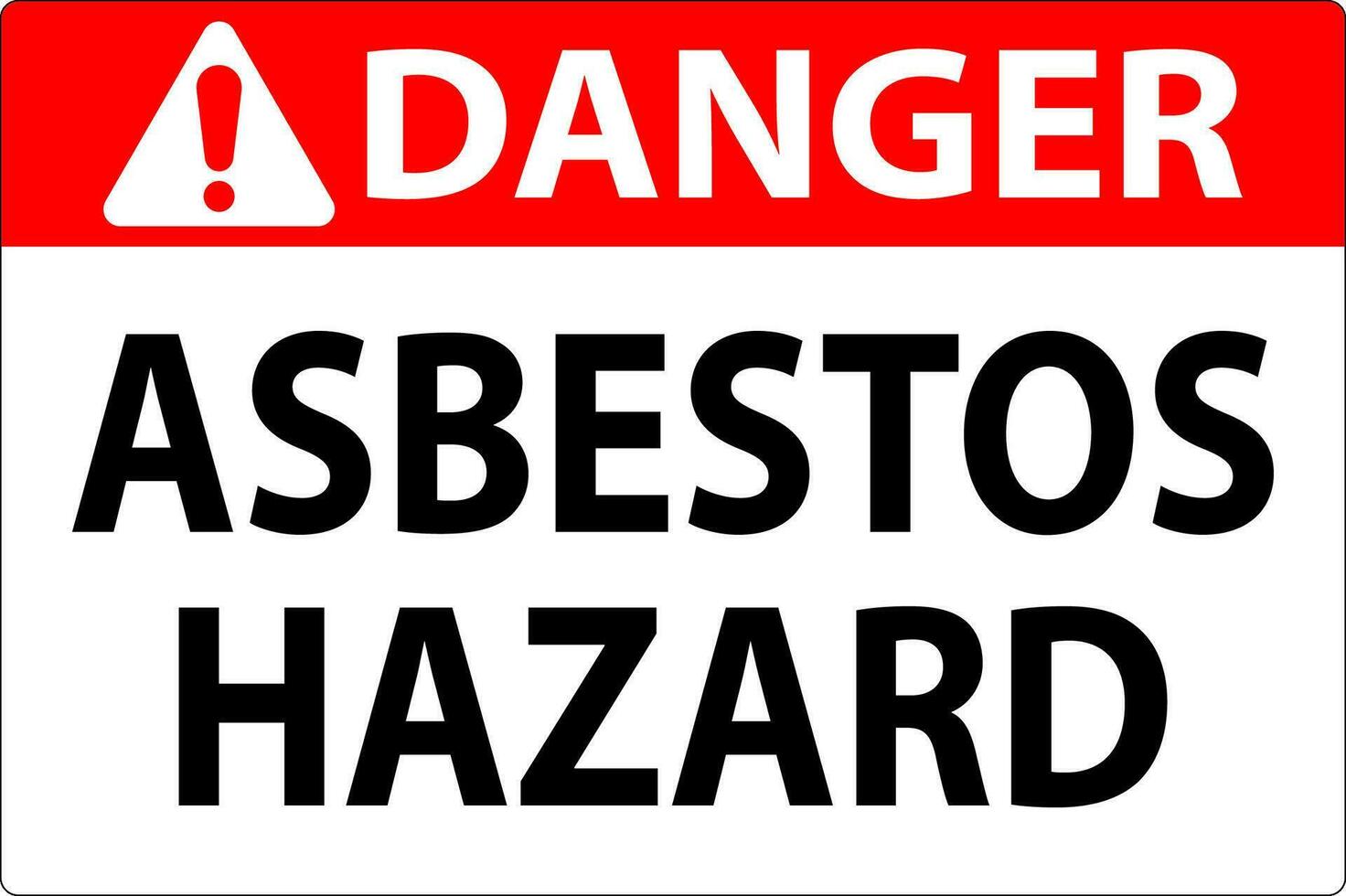 asbest Gevaar tekens asbest risico Oppervlakte geautoriseerd personeel enkel en alleen vector