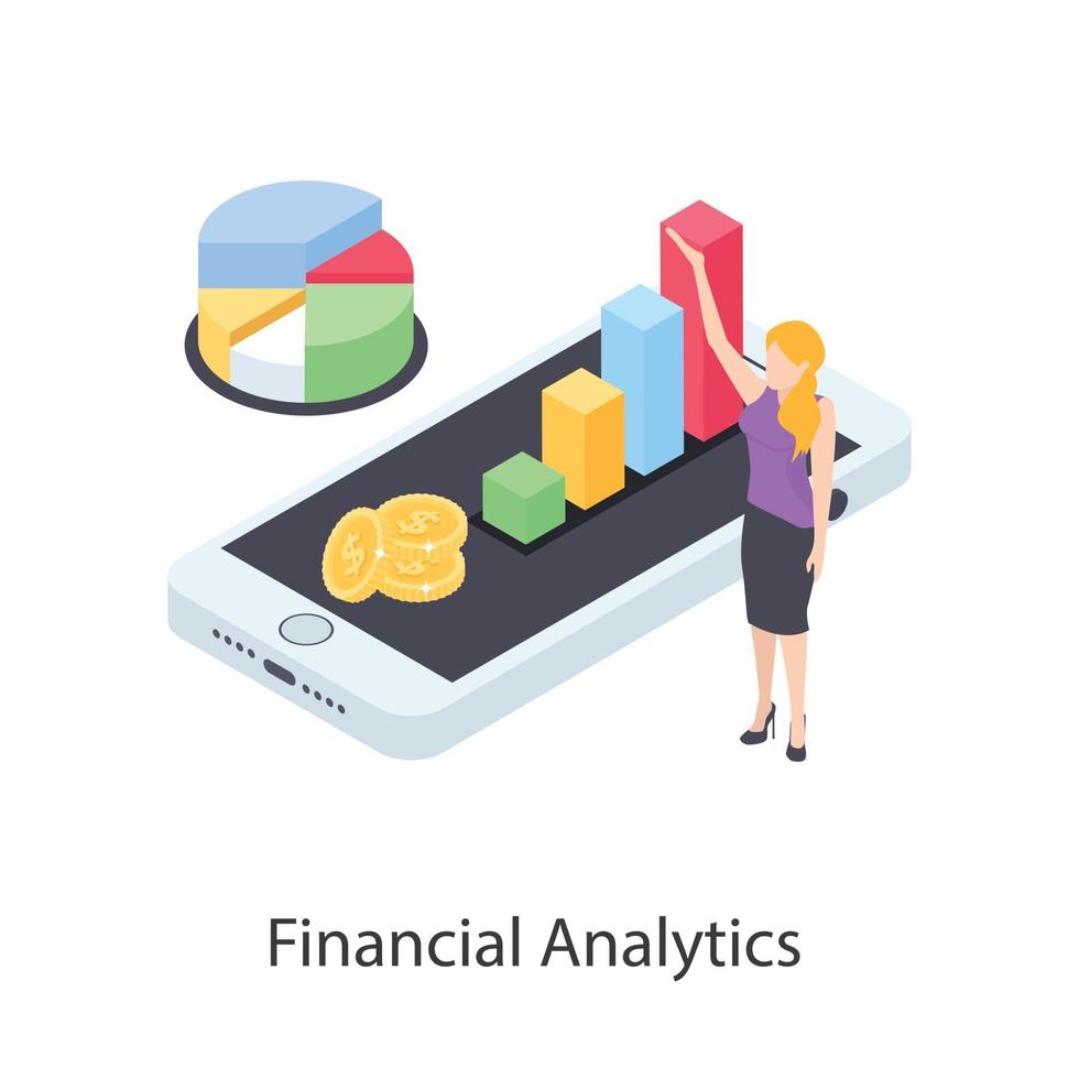 financiële analyses en gegevens vector