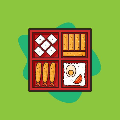 Bento Box vectorillustratie vector