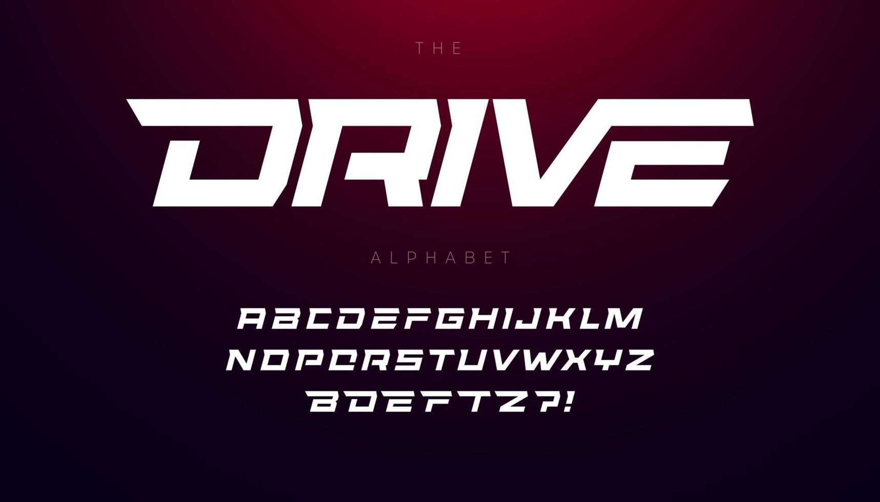 rij lettertype vet cursieve letters met dynamische helling en geometrische snit voor snelheid race, strijd, snelle levering of strijd poster driver alfabet vector typografie ontwerp