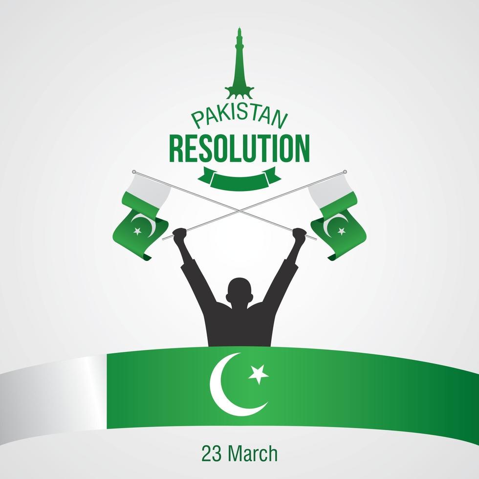 pakistan resolutie dag banner viering vector