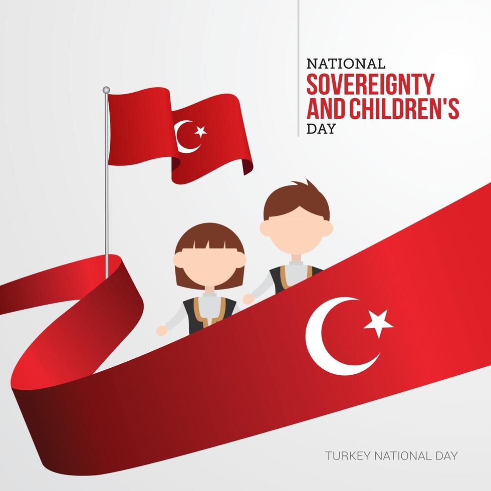 nationale soevereiniteit en kinderdag in turkije vector