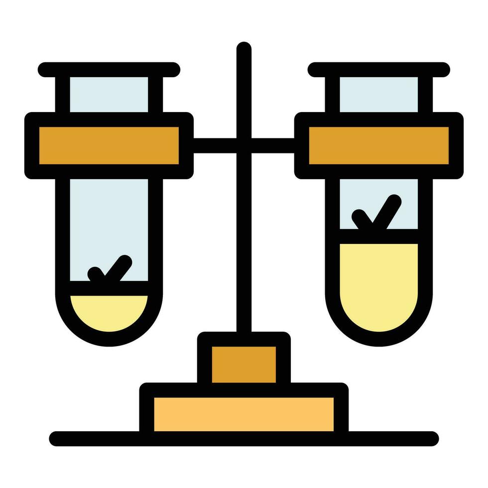 laboratorium test buis experiment icoon vector vlak