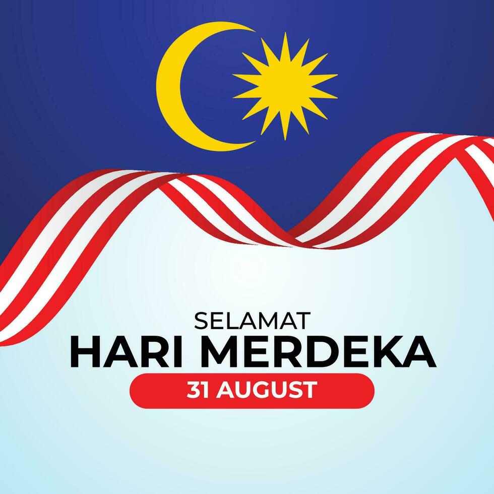 Maleisië onafhankelijkheid dag banier ontwerp vector