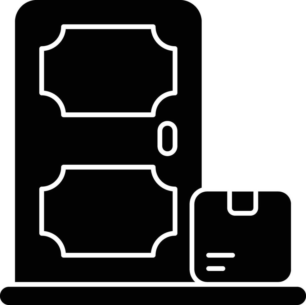 huis levering glyph icoon ontwerp stijl vector