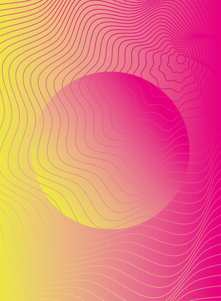 golven en vormen roze kleur achtergrond vector