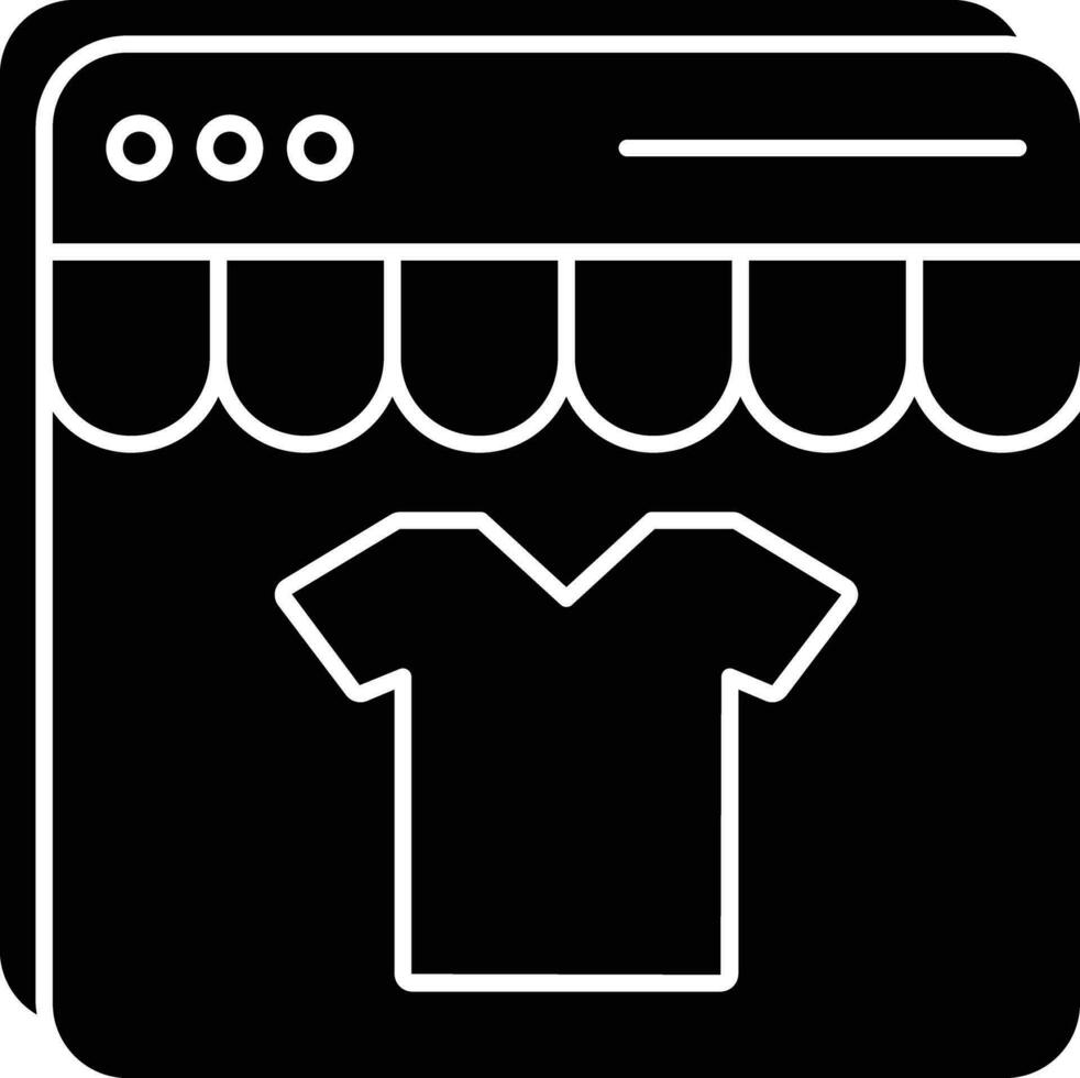 boodschappen doen website glyph icoon ontwerp stijl vector