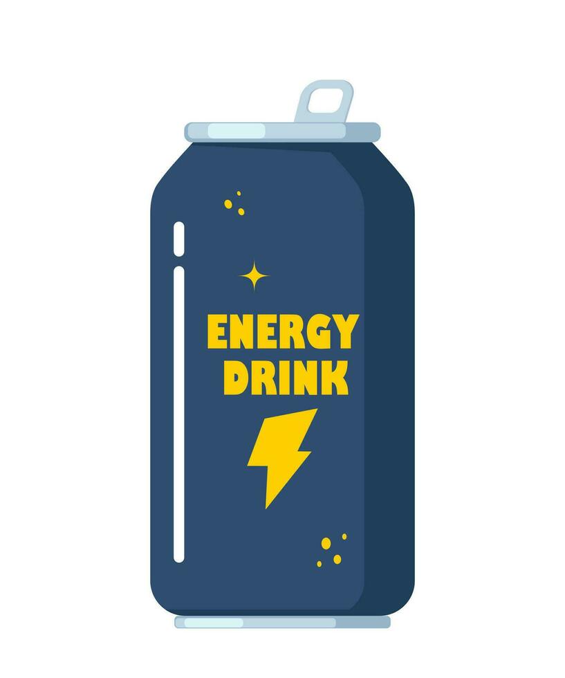 energie drinken kan vector icoon. zacht drinken kan. Frisdrank drinken aluminium kan. vector illustratie.