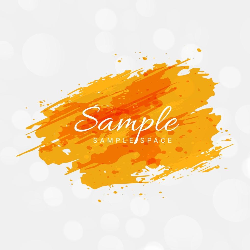 abstract oranje aquarel op witte background.the kleur splash op het papier is met de hand getekend. vector