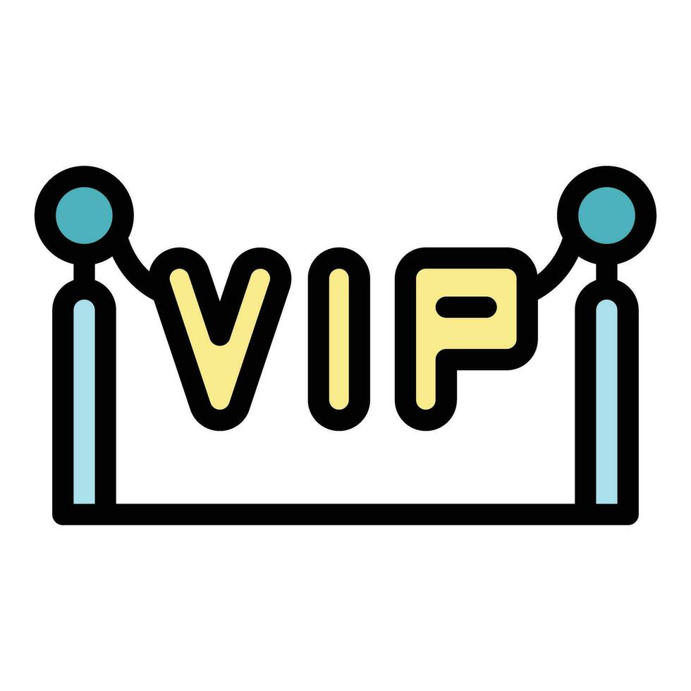 vip cliënt barrière icoon vector vlak