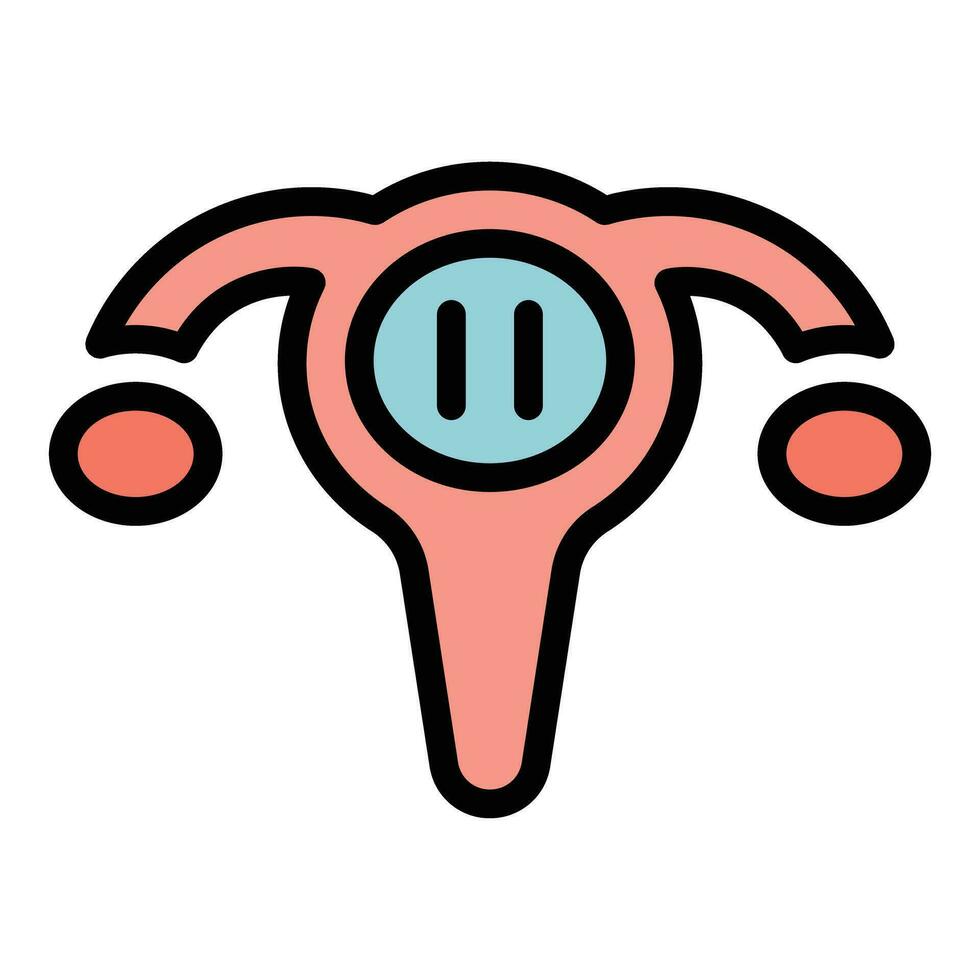 menopauze vagina icoon vector vlak