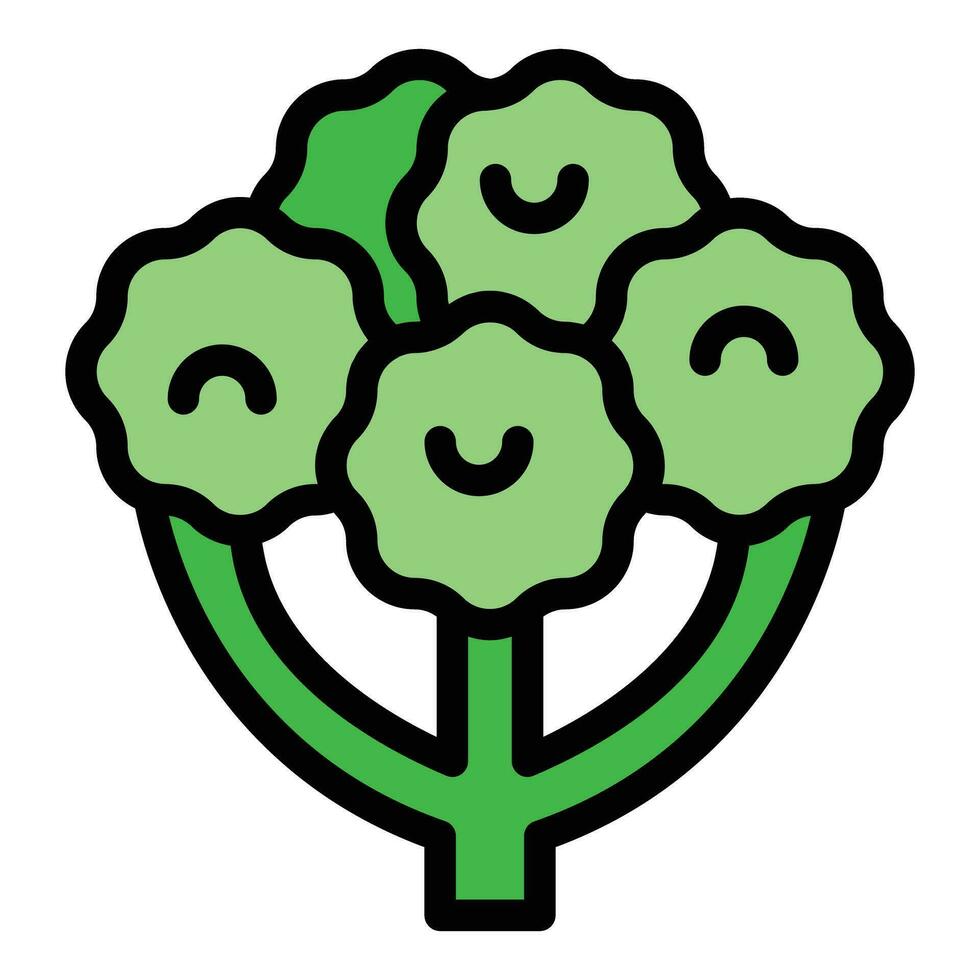 veganistisch bloem icoon vector vlak